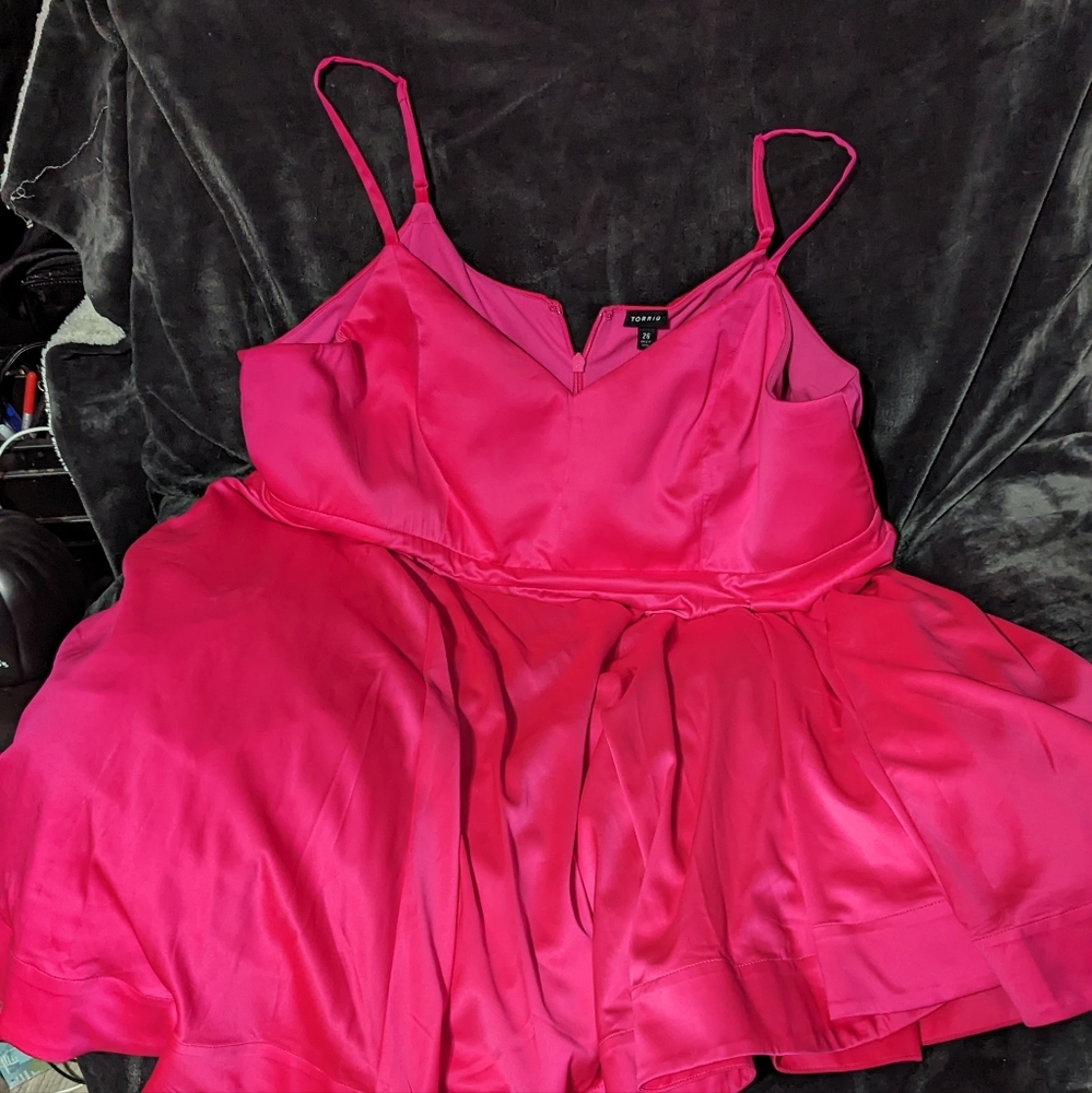 Torrid Mini Satin Skater Dress, Size 26